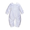Cinda 3 Piece Boys Satin Christening Romper Hat Bib and
