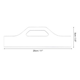 Sourcing Map 11" x 3.5" Charcuterie Board Template - Woodworking Router Template - Clear Acrylic Handle - DIY Gift Idea