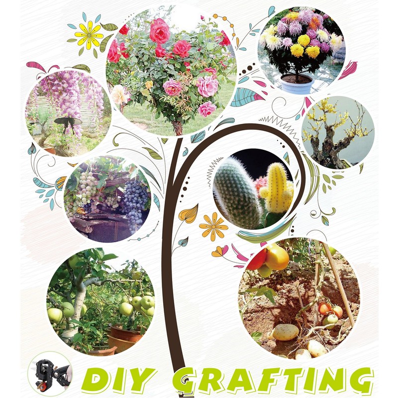 NAYE Garden Grafting Tool,Pruner Kit With Grafting Tapes Tree Tags