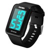 Square Men's Digital Watch Large Face Large Dial Waterproof LED