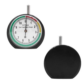 POFET Tire Tread Depth Gauge Round Dipstick with Coloured Warning Indicator for Car, Truck and Bus (0-11mm)