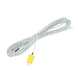 sourcing map K Type Thermocouple Mini Connector Temperature Sensor Probes Fiberglass 33ft -50 to 400°C(-58 to 752°F)