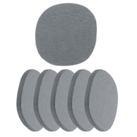 PATIKIL 6Pcs Diatomaceous Coasters, 3.9 x 3.9" Natural Instant Drying Water Absorbing Stone Tray Diatomaceous Coasters Set of 6 for Desk Cups Drinks Cosmetic Bottles Soap, Dark Gray