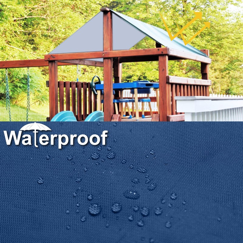 ABCCANOPY 52"X90" Swing Set Replacement Tarp for Playgrounds, Shade Screens