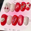 (3+1) Tsetse handmade nail tips - long ballerina / (3+1)