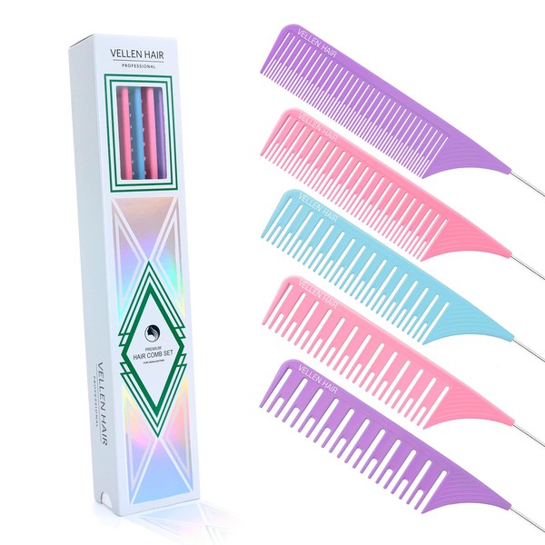 Vellen Hair Ultimate Highlight Comb Set Heat Resistant, PEI Material