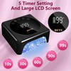 BETE Cordless LED Nail Lamp, 78W Rechargeable UV Nail Light,