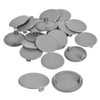 sourcing map 40Pcs Hinge Hole Covers, 35mm(1 3/8") Dia Plastic