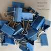 Medium Binder Clips Blue Color 1-1/4" / 1.25 inches /