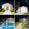 INCX Solar Motion Sensor Lights Outdoor, 3 Heads Security Lights