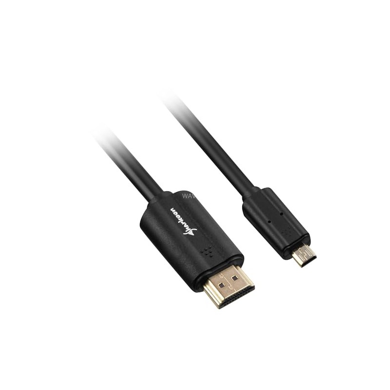 Sharkoon 1 m, HDMI/Micro HDMI 1 m HDMI Micro-HDMI Black