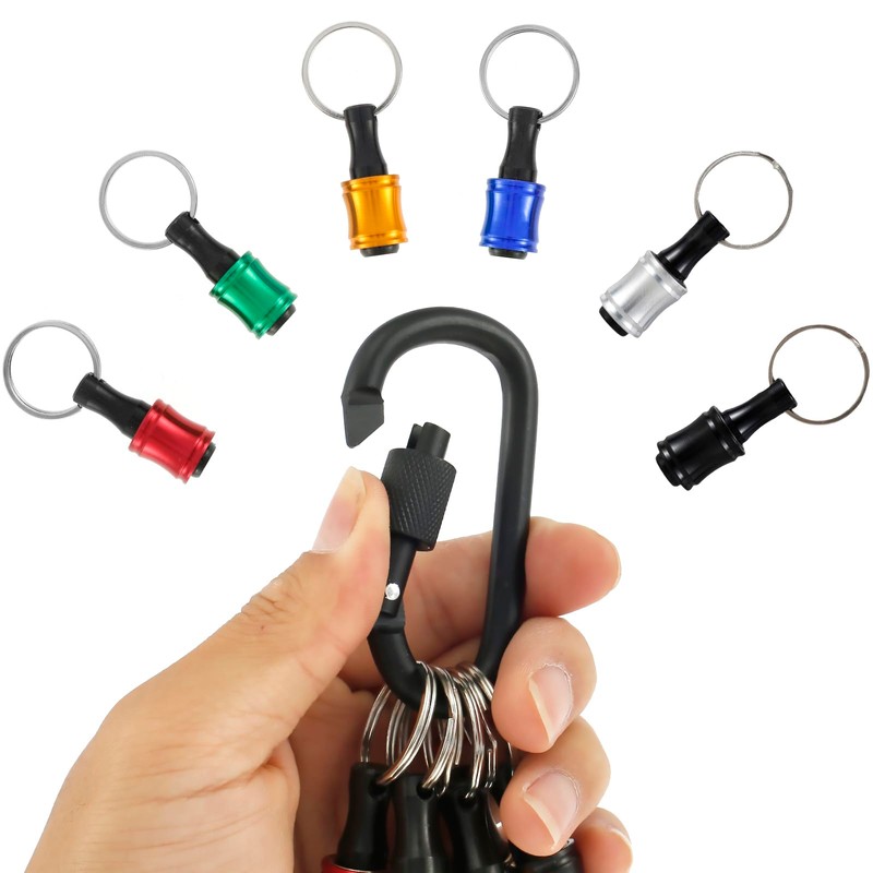 18Pcs Bit Holder Keychain, 1/4 inch Hex Shank Screwdriver Bits