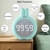 Kids Timer Night Light Cute Cartoon Rabbit Digital Countdown Timer