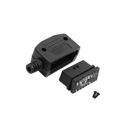 Motoforti 16 Pin OBD2 Diagnostic Connector Female Adapter Shell Kit Black DC 12V for Car Long-Lasting