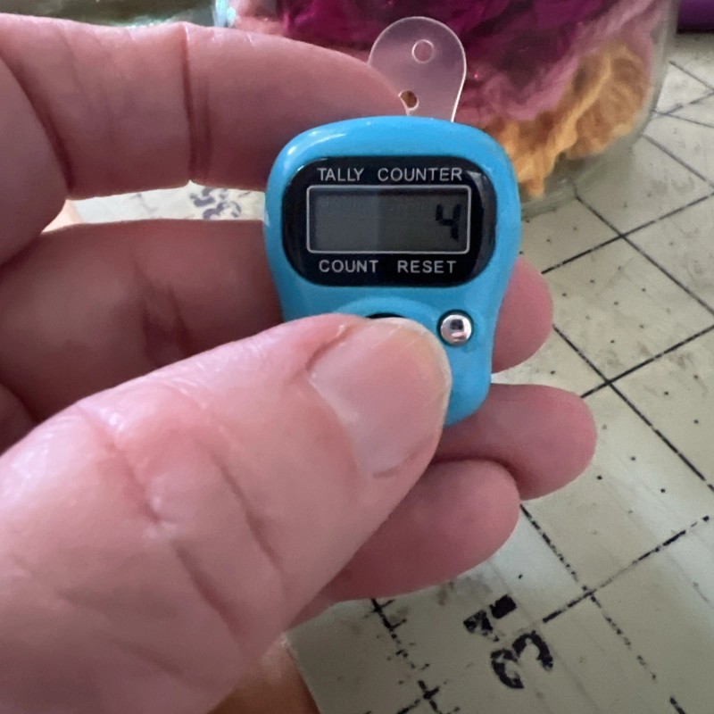 Digital Stitch Row Counter Ring Push For A Row/Stitch Has