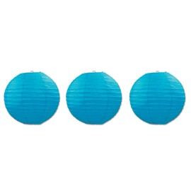 Beistle 54570-T 3-Pack Paper Lanterns, 9-1/2-Inch