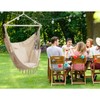ALIMORDEN Oversized Hammock Chair Hanging Rope Swing with 2 Cushions