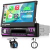 4G+64G Android Car Stereo Single Din with Foldable Touchscreen Wireless