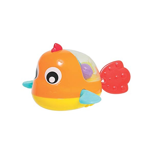 Playgro Badespielzeug Paddel-Fisch, Ab 12 Monaten, Farblich sortiert, BPA-frei, Orange/Gelb, 40181