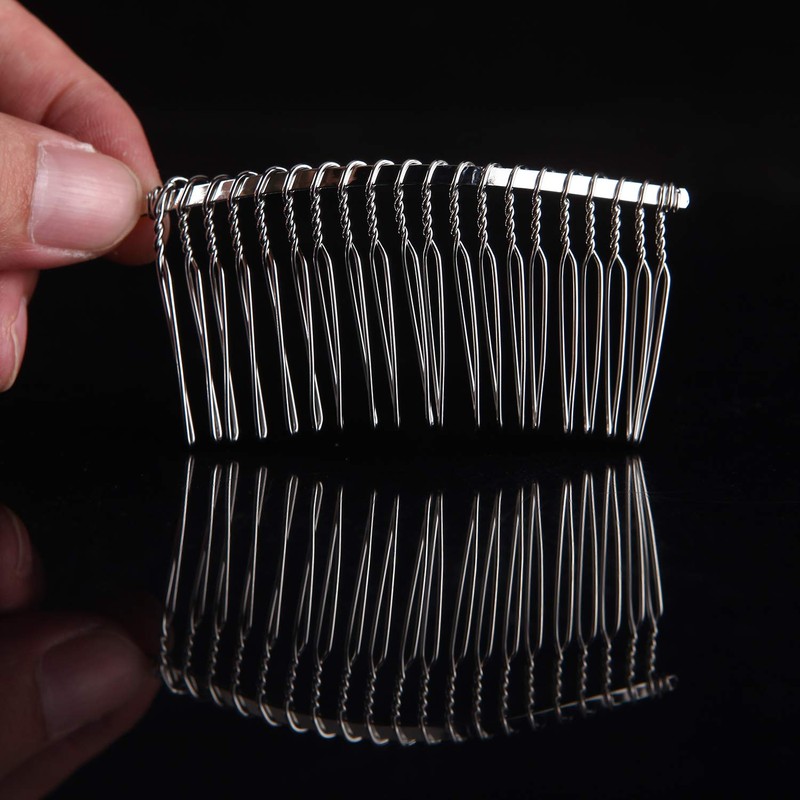 Senkary 10 Pieces Metal Hair Comb Clip Wire Wedding Bridal