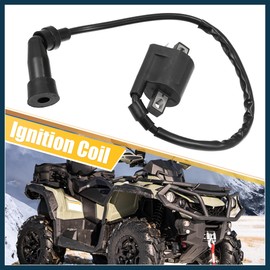 TUCKBOLD Ignition Coil for Yamaha Big Bear 400 YFM400A YFM400 YFM400F 4x4 2000-2012 ATV Ignition Coil Replacement with Spark Plug Cap Black Automotive Parts