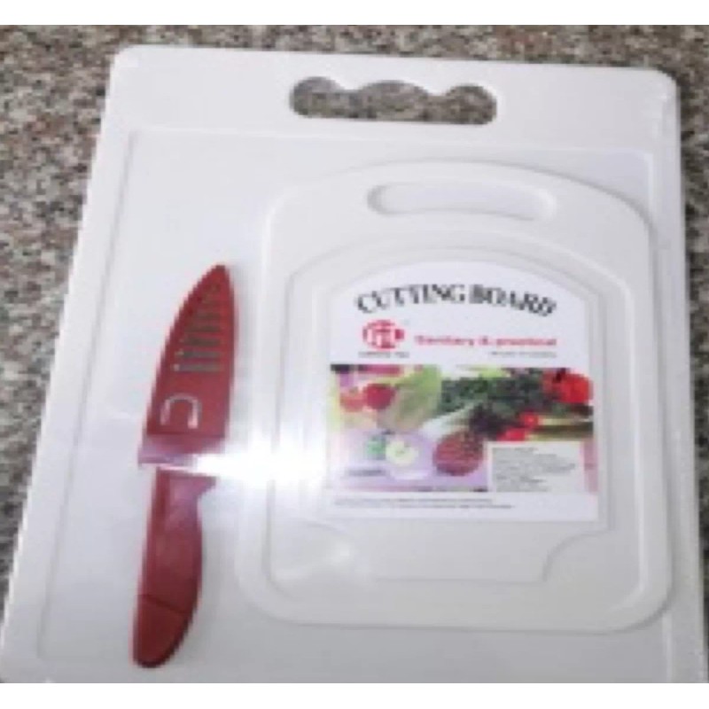 Luxury Kit 2 Tabla Para Picar Verduras Frutas Con Cuchillo