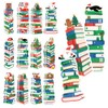 BAISDY 120Pcs Christmas Book Tracker Bookmark Bulk, Bookshelf Design Paper