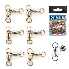 KAIRI Parent-child Salkan Bearings, 6 Pieces, Three Matted Sarkan, Parent-child Swivel, Cross, Super Rotation, Fishing Gear, 13.4 x 13.3 lbs (4 x 5 (61 kg)