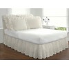 Fresh Ideas Ruffled Eyelet Bed Skirt Dust Ruffle with Gathered