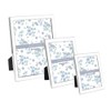 Laura Ashley 5x7 White Enamel Picture Frame, Silver Metal Edge