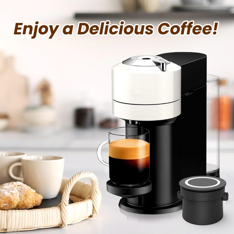 Reusable Vertuo Capsule Kit for Reusable nespresso Vertuo Pods, Upgraded
