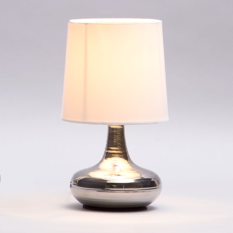 LITECRAFT Mini Scratched Table Lamp Base with Tapered Shade -