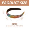 Pack of 2 Headbands Linked with Diamonds, Wide Fast Headbands