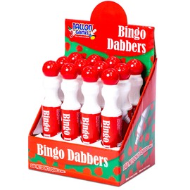 evelay 12 Bingo Dabbers Large Red Felt Markers Mixed Pens Ticket Dobbers Non Drip