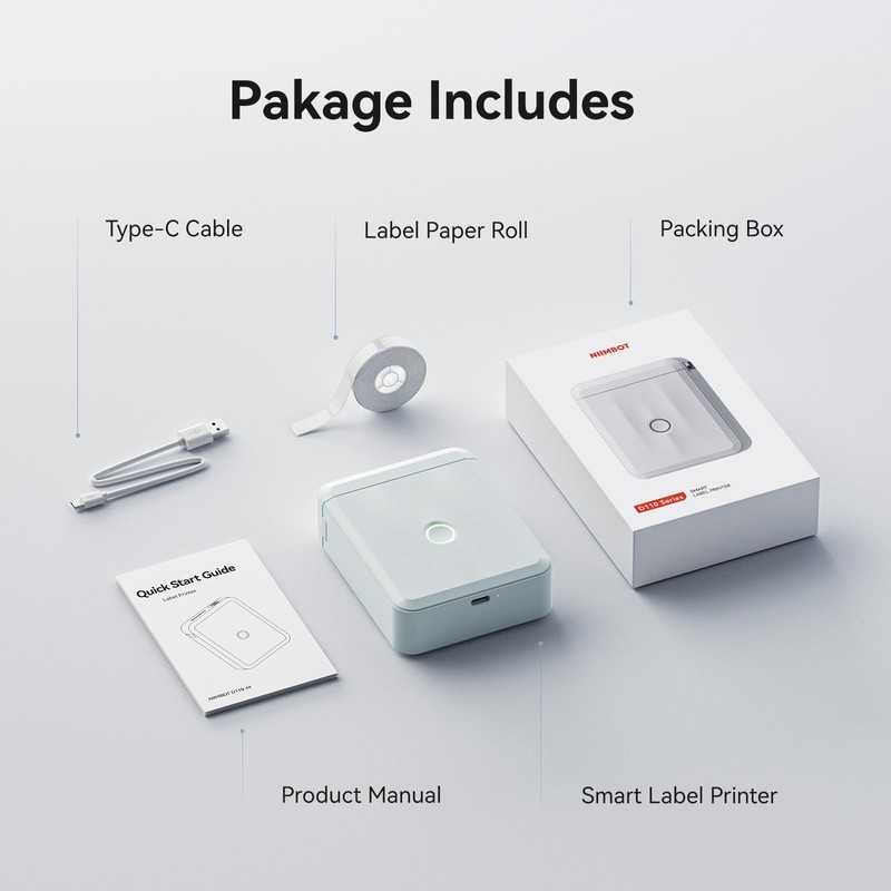 NIIMBOT D110 New Version Label Maker Machine with Tape, Portable