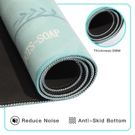 LPPROTECTOR Mahjong Mat Non-Slip Noise Reduction Gaming Mat 32.6x32.6 Inch for Mahjong/Poker/Board Games/Card Games/Dominoes (Green)