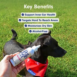 Petlab Co. Clear Ears Therapy Ear Cleaner for Dogs - Supporting Yeast, Itchy Ears & Healthy Ear Canals - Alcohol-Free Dog Ear Wash - Optimized Dog Ear Cleaner Solution - 4 oz. Pack of 2