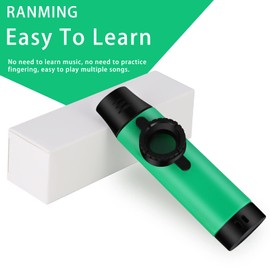 RANMING Kazoo with 6 Extra Reeds Each – Colorful Musical Instruments for Parties – Fun Group Activity, Gift & Favor Kazoos Funny Musical Gifts for Adults Green