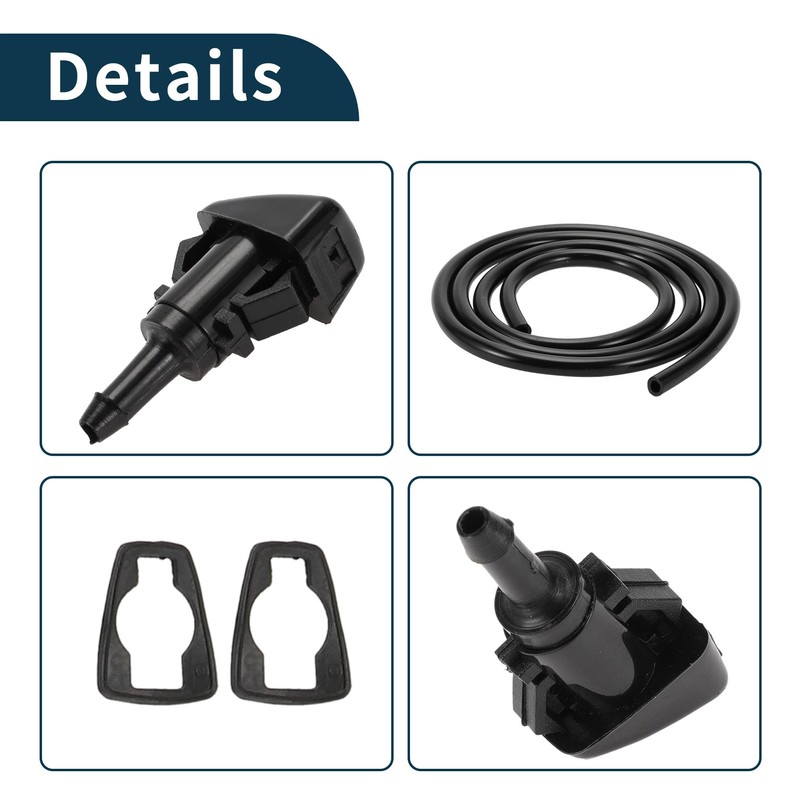 TUCKBOLD Subaru Impreza 2008-2014 Windshield Washer Nozzle No.86636FG051 Front Black
