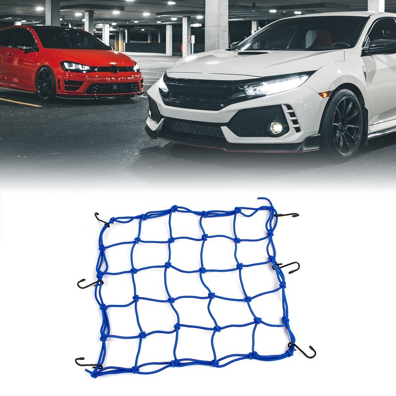 sourcing map Blue Nylon Rubber 6 Hook Luggage Package Cargo