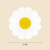 4-Pack 2.75“ White Flower Car Cup Coasters - Floral Silicone