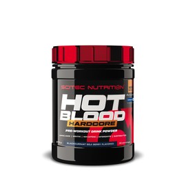 Scitec Nutrition Hot Blood Hardcore Beverage Powder Before Training with Amino Acids and Creatine, 375 g, Blackcurrant Goji Berry