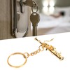 Bassoon Shape Key Chain, Gold Bassoon Key Chain, Musical Tuba