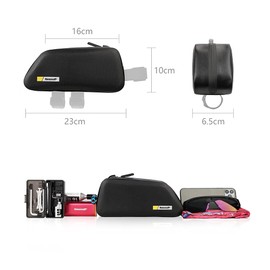 Rhinowalk 自転車バッグ バイクトップチューブバッグ 1.3L 自転車フレームバッグ 防水 安定 自転車フレームバッグ 自転車バッグ プロフェッショナルサイクリングアクセサリー