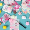 28Pcs Mochi squishy toy Toys and Bags with Kids Valentines