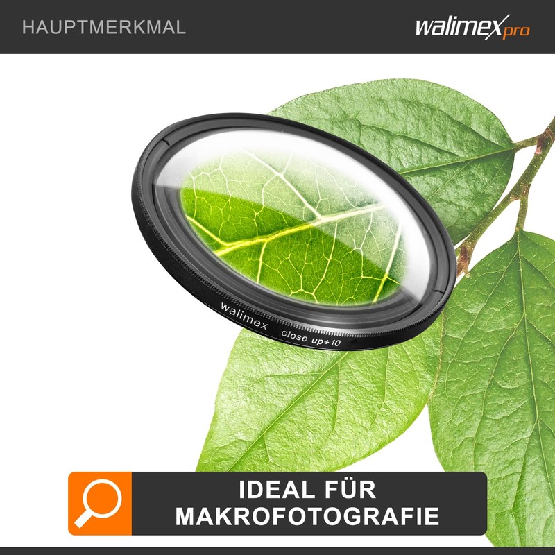 Walimex Close 17860 up Makrolinsen-Set 72 mm inkl. 0.0125 Dioptrien