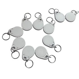YARONGTECH MF1 S50 Tag RFID ISO14443A Key Fobs 13.56MHz ABS IC NFC Tags For Access Control (pack of 100) (White)