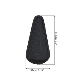 PATIKIL 2.9"x1.5" PU Cuero Tijeras Funda, 6 Paquete Tijeras Cubierta Protector Portátil Colecciona Bolsas para Ceja Recortar Belleza Herramienta Protección, Oscuro Marrón