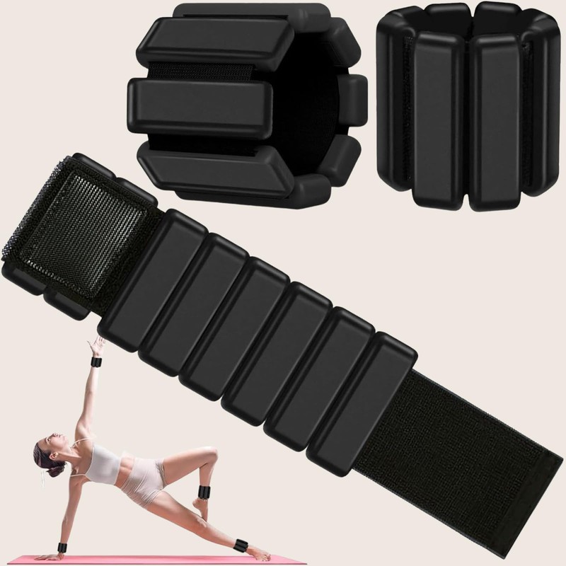Adjustable Ankle Weights, Pack of 2, 2Lbs, JOMWEN Wrist &