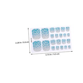 FRCOLOR 11pcs Glitter Toenail Stickers Rainbow Gradient Nail Art Decals for Women Vibrant Full Wraps for Beach Pool and Bath Use